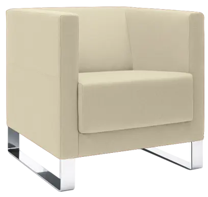 VELA - 1V, křeslo, koženka SL 28 - koženka slonová kost